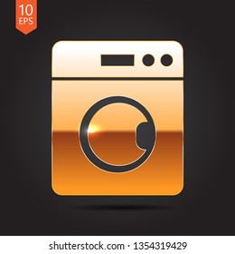 washing machine illustration. Laundry vector icon