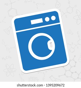 washing machine illustration. Laundry vector icon