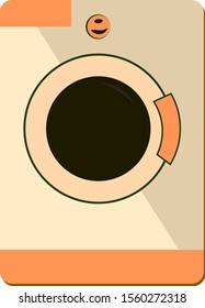 Lavadora, ilustración, vector sobre fondo blanco.