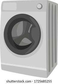 Washing machine illustration, vector on white background