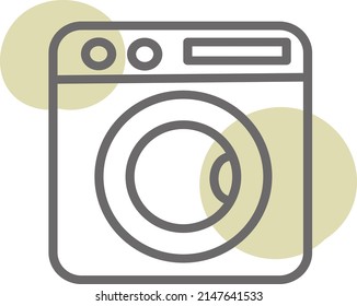 Lavadora, ilustración, vector sobre fondo blanco.
