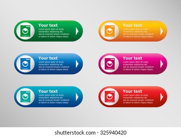 Washing machine and infographic design template, business concept. 