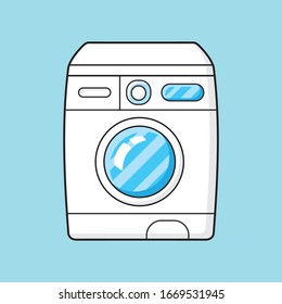 Washing machine isolated cartoon vector icon