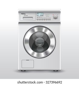 Washing machine isolated on background. Vector illustration