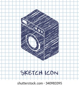 washing machine isometric 3d icon