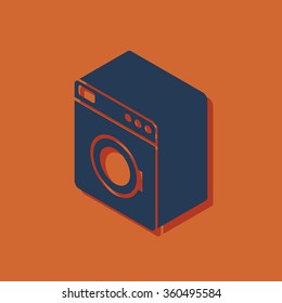 washing machine isometric 3d icon