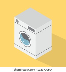 Lavadora. Estilo isométrico 3d . Ilustración vectorial.