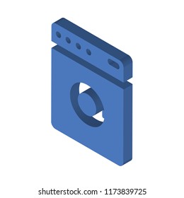Washing machine isometric left top view 3D icon