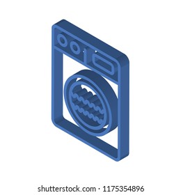 Washing machine isometric left top view 3D icon