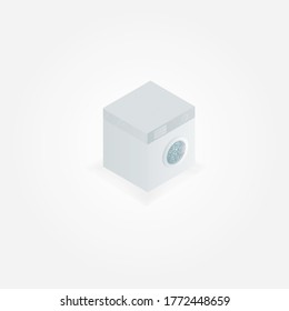 washing machine isometric stock vctor background