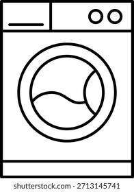Washing Machine Laundry Appliance Line Icon