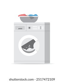 Washing machine with laundry electronic laundry equipment for housekeeping