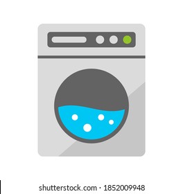 Washing machine,  laundry / Home appliance vector icon illustration