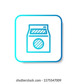 washing machine laundry icon in outline with stripes style in gradient blue color, suitable for mobile and web UI, app button,  infographic, etc