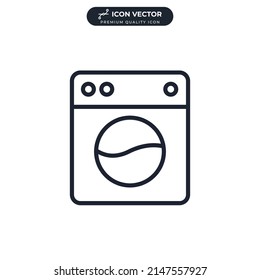 Washing machine laundry icon symbol template for graphic and web design collection logo vector illustration