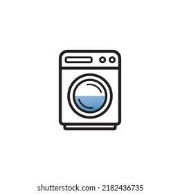 washing machine or laundry icon. vector illustration template design