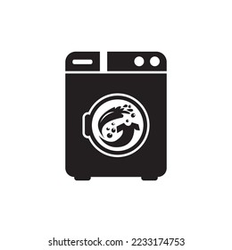 washing machine or laundry icon. vector illustration template design