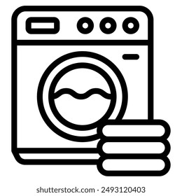 Washing Machine laundry shop icon illustration