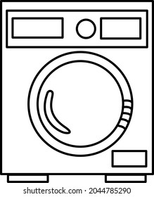 Washing Machine Line Art Illustration House Stock Vector (Royalty Free ...