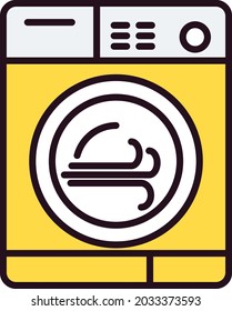 Washing machine Line filled Vector Line Icon Design
