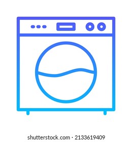 Washing Machine Line Gradient Icon Design