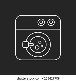 washing machine line icon
