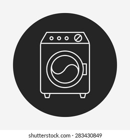 washing machine line icon