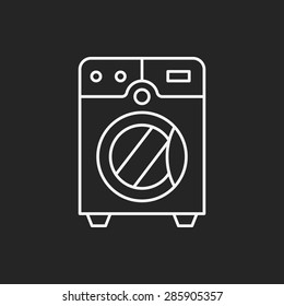 washing machine line icon