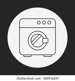 washing machine line icon