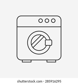 washing machine line icon