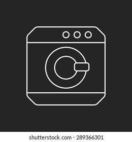 washing machine line icon