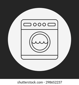 washing machine line icon