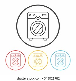 washing machine line icon