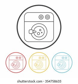 washing machine line icon