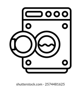 Washing machine line icon deisgn