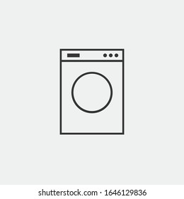 washing machine line icon laundry