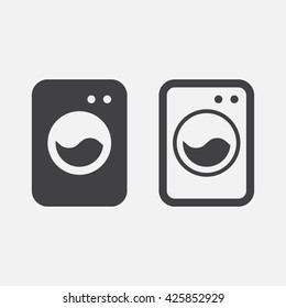 washing machine line icon, laundry outline and solid vector logo, linear pictogram isolated on white, pixel perfect illustration