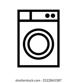 Washing machine line icon, plumbing service and household appliance, washer vector icon, vector graphics, editable stroke outline sign, eps 10.