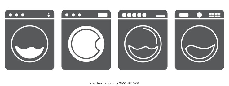 Washing machine line icon, plumbing service and household appliance, washer vector icon, vector graphics, editable stroke outline sign, eps 10.