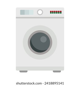 Washing machine line icon. Machine, powder, linen, washing, soap, water, elastic band, drum, clothes, things. Vector icon for business and advertising