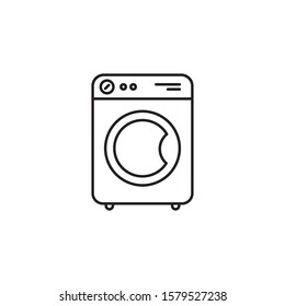 Washing machine line icon. vector illustration