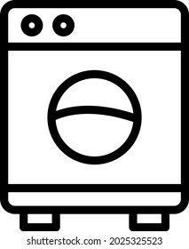 Washing Machine Line Icon Vector Design