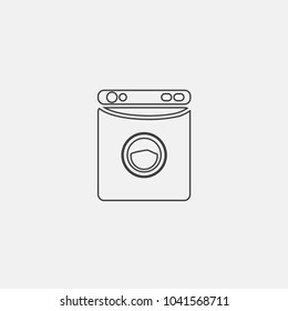 washing machine line vector icon