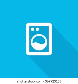 a washing machine line vector icon for websites and mobile minimalistic flat design.