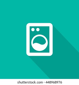 a washing machine line vector icon for websites and mobile minimalistic flat design.