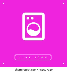 a washing machine line vector icon for websites and mobile minimalistic flat design.