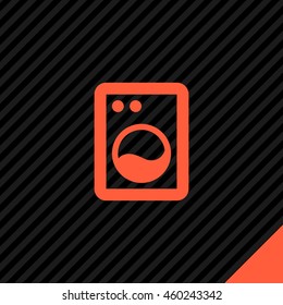 a washing machine line vector icon for websites and mobile minimalistic flat design.