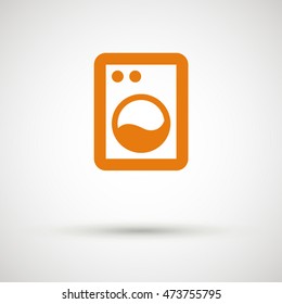 a washing machine line vector icon for websites and mobile minimalistic flat design.