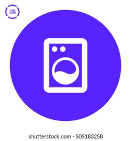 a washing machine line vector icon for websites and mobile minimalistic flat design.