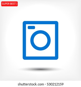 washing machine . line vector icon